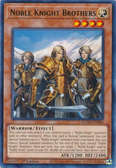 Noble Knight Brothers - MAGO-EN083 - Rare - 1st Edition available at 401 Games Canada