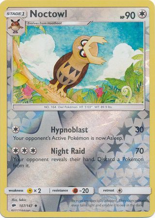 Noctowl - 107/147 - Uncommon - Reverse Holo available at 401 Games Canada