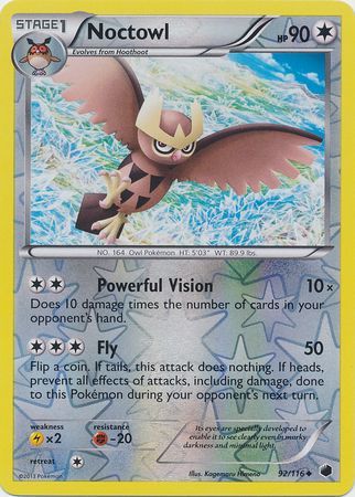 Noctowl - 92/116 - Uncommon - Reverse Holo available at 401 Games Canada