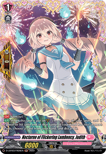 Nocturne of Flickering Lambency, Judith - D-LBT03/FR28 - Frame Rare available at 401 Games Canada