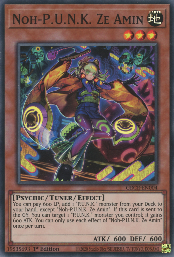 Noh-P.U.N.K. Ze Amin - GRCR-EN004 - Super Rare - 1st Edition available at 401 Games Canada