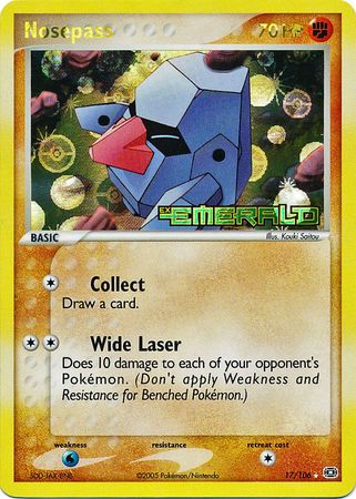 Nosepass - 17/106 - Rare - Reverse Holo available at 401 Games Canada