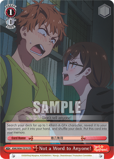 Not a Word to Anyone! - KNK-W86-TE18 - Trial Deck available at 401 Games Canada