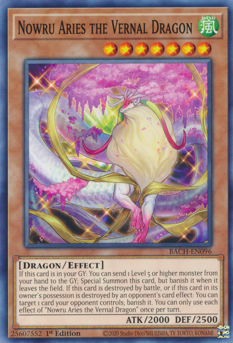 Nowru Aries the Vernal Dragon - BACH-EN096 - Common - 1st Edition available at 401 Games Canada