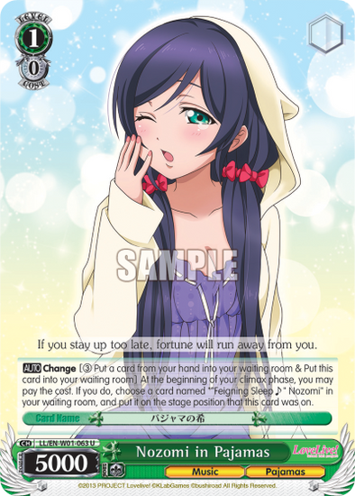 Nozomi in Pajamas - LL/EN-W01-063 - Uncommon available at 401 Games Canada