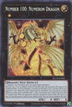 Number 100: Numeron Dragon - BLCR-EN084 - Secret Rare - 1st Edition available at 401 Games Canada