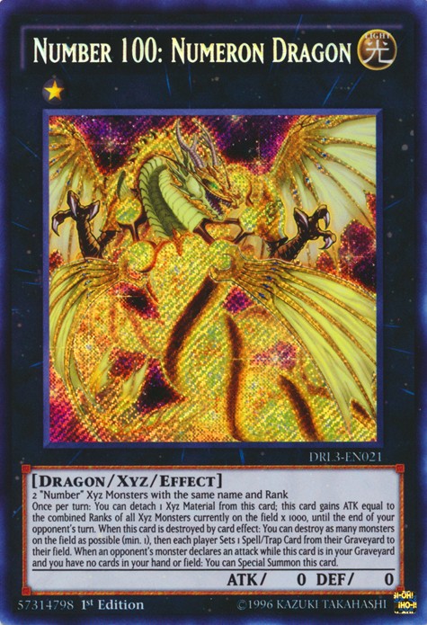 Number 100: Numeron Dragon - DRL3-EN021 - Secret Rare - 1st Edition available at 401 Games Canada