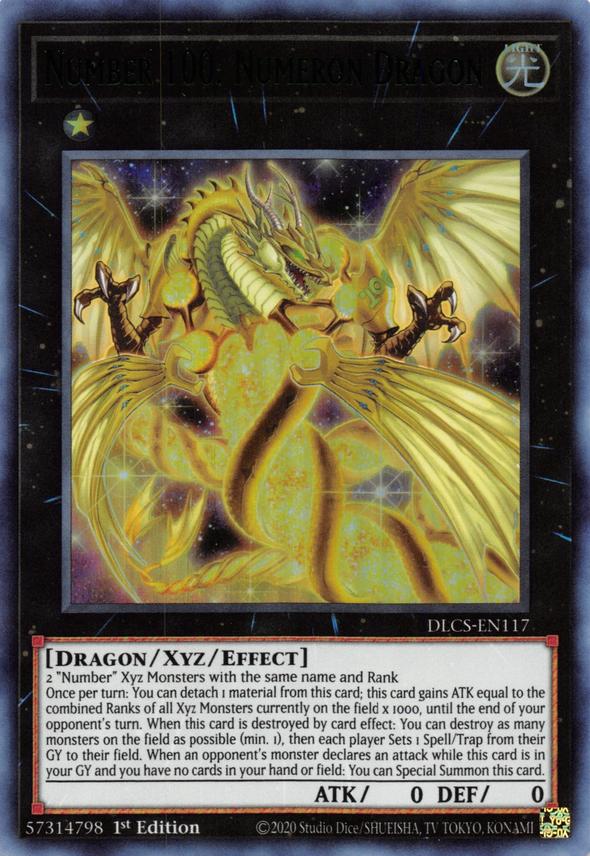 Number 100: Numeron Dragon (Green) - DLCS-EN117 - Ultra Rare - 1st Edition available at 401 Games Canada