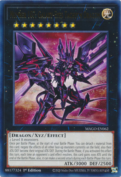 Number 107: Galaxy-Eyes Tachyon Dragon - MAGO-EN062 - Rare - 1st Edition available at 401 Games Canada