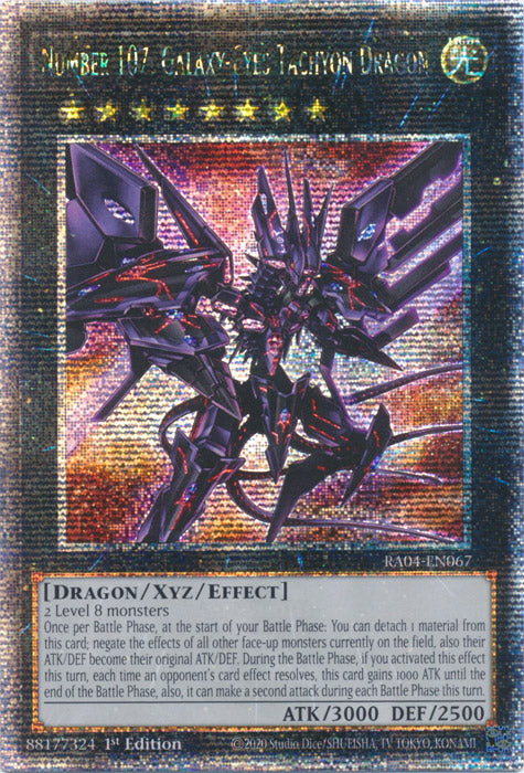 Number 107: Galaxy-Eyes Tachyon Dragon - RA04-EN067 - Quarter Century Secret Rare - 1st Edition