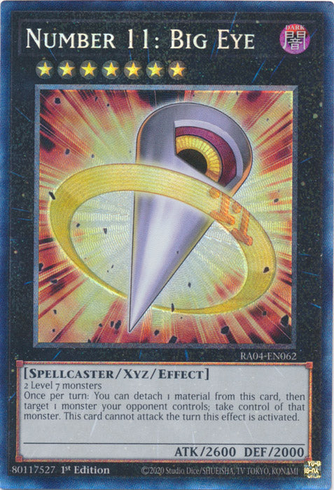Number 11: Big Eye (PCR) - RA04-EN062 - Prismatic Collector's Rare - 1st Edition
