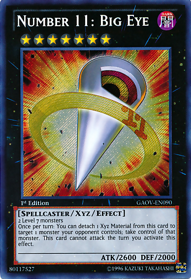 Number 11: Big Eye - GAOV-EN090 - Secret Rare - 1st Edition available at 401 Games Canada