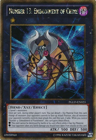 Number 13: Embodiment of Crime - PGLD-EN023 - Gold Secret Rare - Unlimited available at 401 Games Canada