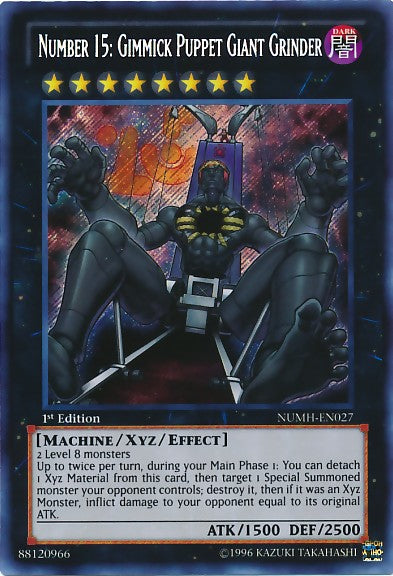 Number 15: Gimmick Puppet Giant Grinder - NUMH-EN027 - Secret Rare - 1st Edition available at 401 Games Canada