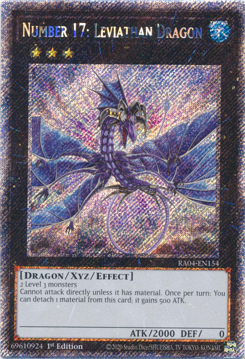 Number 17: Leviathan Dragon (Platinum Secret Rare) - RA04-EN154 - Platinum Secret Rare - 1st Edition
