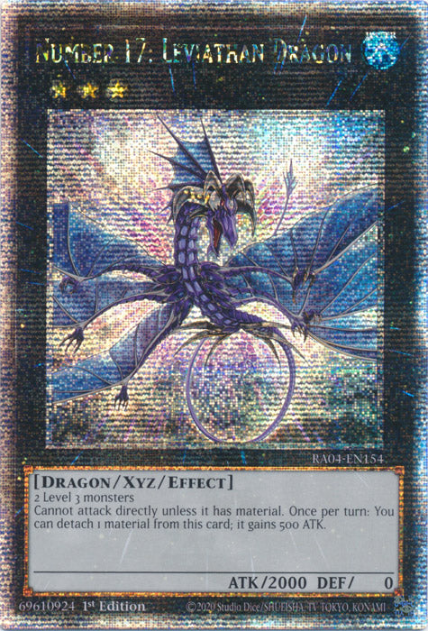 Number 17: Leviathan Dragon - RA04-EN154 - Quarter Century Secret Rare - 1st Edition
