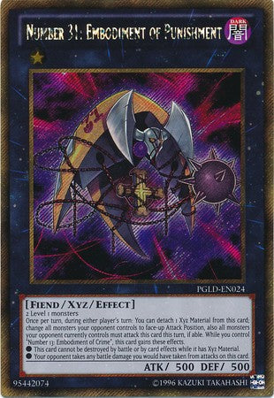 Number 31: Embodiment of Punishment - PGLD-EN024 - Gold Secret Rare - Unlimited available at 401 Games Canada