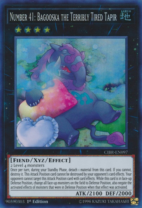 Number 41: Bagooska the Terribly Tired Tapir - CIBR-EN097 - Super Rare - 1st Edition available at 401 Games Canada