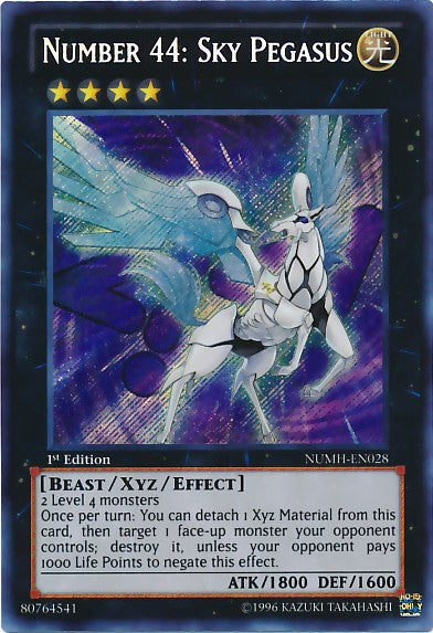 Number 44: Sky Pegasus - NUMH-EN028 - Secret Rare - 1st Edition available at 401 Games Canada