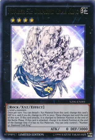 Number 52: Diamond Crab King - YZ06-EN001 - Ultra Rare available at 401 Games Canada