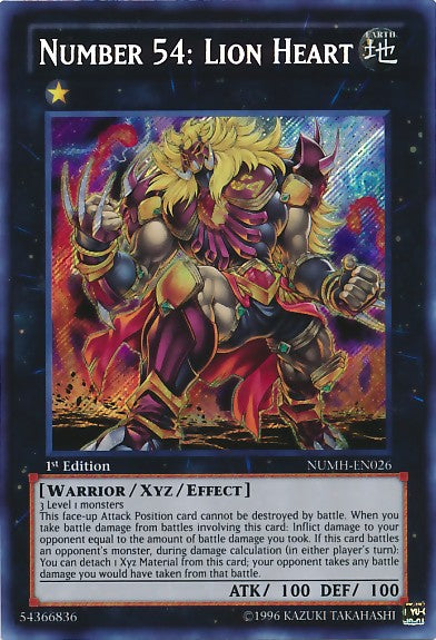 Number 54: Lion Heart - NUMH-EN026 - Secret Rare - 1st Edition available at 401 Games Canada