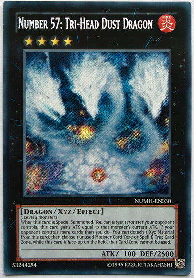 Number 57: Tri-Head Dust Dragon - NUMH-EN030 - Secret Rare - Unlimited available at 401 Games Canada