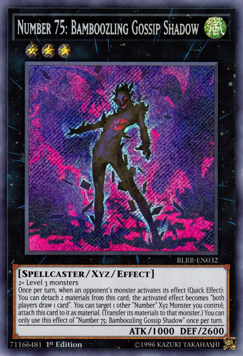 Number 75: Bamboozling Gossip Shadow - BLRR-EN032 - Secret Rare - 1st Edition available at 401 Games Canada