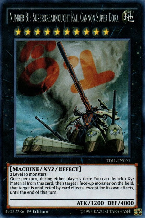 Number 81: Superdreadnought Rail Cannon Super Dora - TDIL-EN091 - Super Rare - 1st Edition available at 401 Games Canada