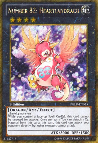 Number 82: Heartlandraco - PGLD-EN025 - Gold Secret Rare - 1st Edition available at 401 Games Canada