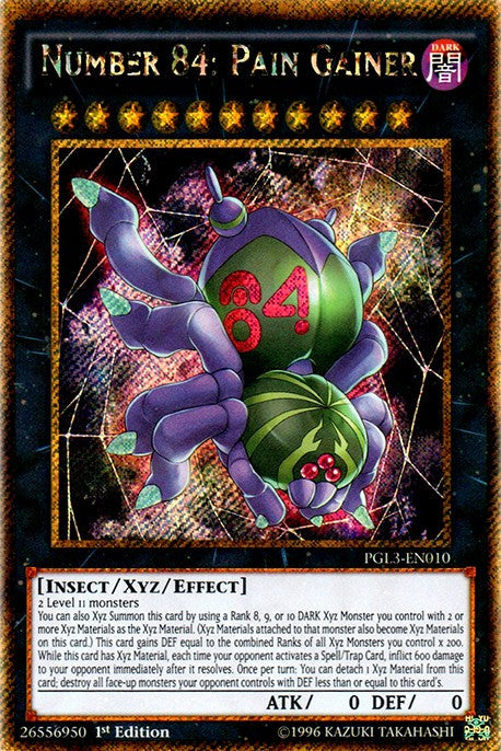Number 84: Pain Gainer - PGL3-EN010 - Gold Secret Rare - 1st Edition available at 401 Games Canada