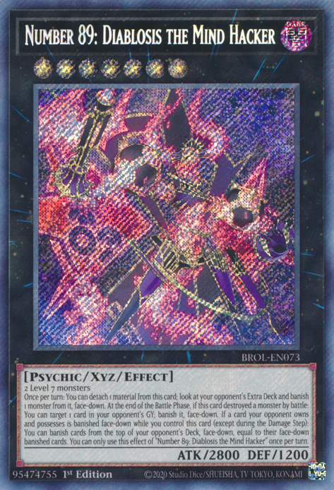 Number 89: Diablosis the Mind Hacker - BROL-EN073 - Secret Rare - 1st Edition available at 401 Games Canada