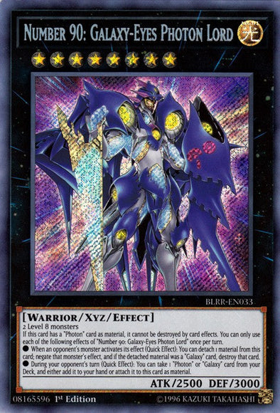 Number 90: Galaxy-Eyes Photon Lord - BLRR-EN033 - Secret Rare - 1st Edition available at 401 Games Canada