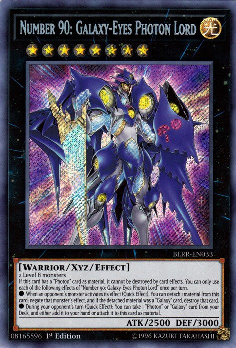 Number 90: Galaxy-Eyes Photon Lord - BLRR-EN033 - Secret Rare - 1st Edition available at 401 Games Canada