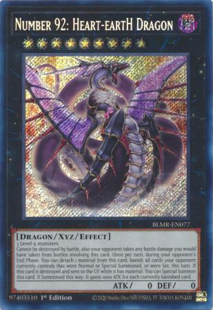 Number 92: Heart-eartH Dragon - BLMR-EN077 - Secret Rare - 1st Edition available at 401 Games Canada