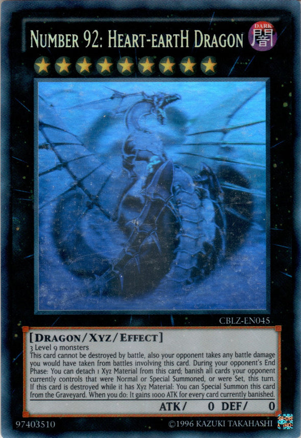 Number 92: Heart-eartH Dragon - CBLZ-EN045 - Ghost Rare - Unlimited available at 401 Games Canada