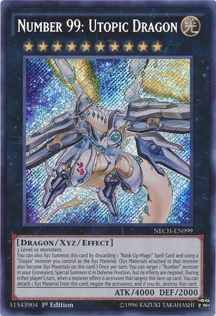 Number 99: Utopic Dragon - NECH-EN099 - Secret Rare - 1st Edition available at 401 Games Canada