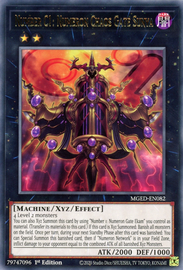 Number C1: Numeron Chaos Gate Sunya - MGED-EN082 - Rare - 1st Edition available at 401 Games Canada