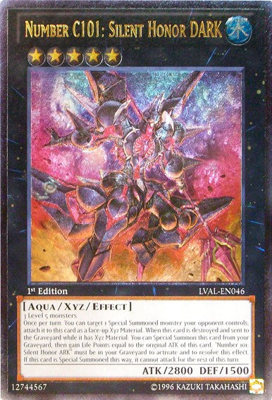 Number C101: Silent Honor DARK - LVAL-EN046 - Ultimate Rare - 1st Edition available at 401 Games Canada