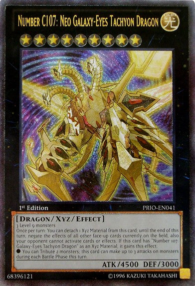 Number C107: Neo Galaxy-Eyes Tachyon Dragon - PRIO-EN041 - Ultimate Rare - 1st Edition available at 401 Games Canada