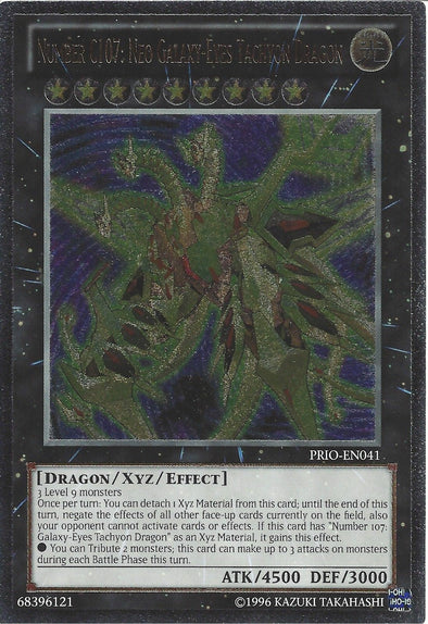 Number C107: Neo Galaxy-Eyes Tachyon Dragon - PRIO-EN041 - Ultimate Rare - Unlimited available at 401 Games Canada