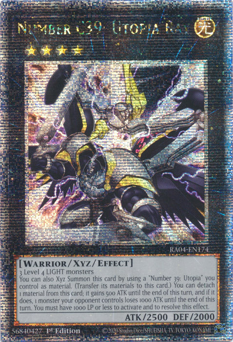 Number C39: Utopia Ray - RA04-EN174 - Quarter Century Secret Rare - 1st Edition