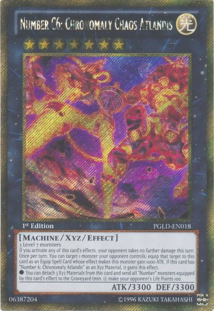 Number C6: Chronomaly Chaos Atlandis - PGLD-EN018 - Gold Secret Rare - 1st Edition available at 401 Games Canada