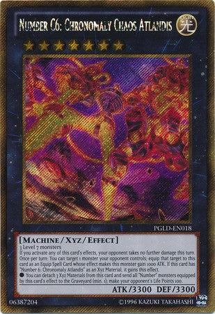 Number C6: Chronomaly Chaos Atlandis - PGLD-EN018 - Gold Secret Rare - Unlimited available at 401 Games Canada