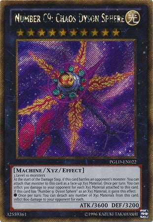 Number C9: Chaos Dyson Sphere - PGLD-EN022 - Gold Secret Rare - Unlimited available at 401 Games Canada
