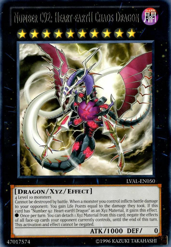 Number C92: Heart-eartH Chaos Dragon - LVAL-EN050 - Rare - Unlimited available at 401 Games Canada