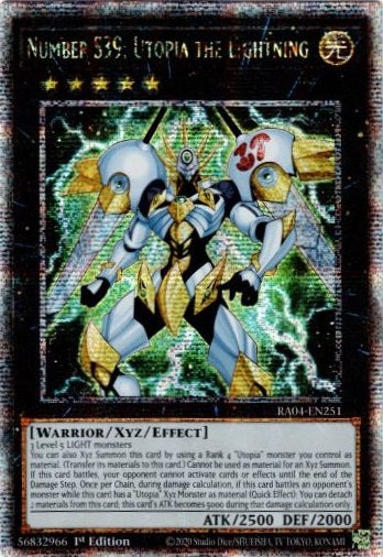 Number S39: Utopia the Lightning - RA04-EN251 - Quarter Century Secret Rare - 1st Edition