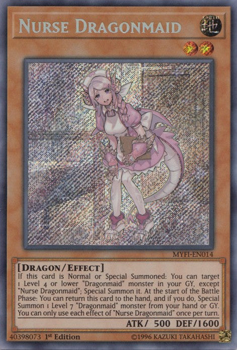 Nurse Dragonmaid - MYFI-EN014 - Secret Rare - 1st Edition available at 401 Games Canada