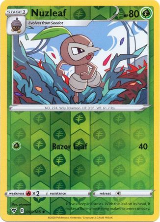 Nuzleaf - 011/185 - Uncommon - Reverse Holo available at 401 Games Canada