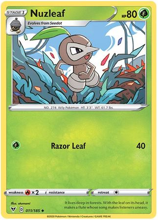 Nuzleaf - 011/185 - Uncommon available at 401 Games Canada