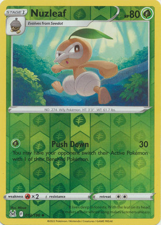 Nuzleaf - 012/196 - Uncommon - Reverse Holo available at 401 Games Canada